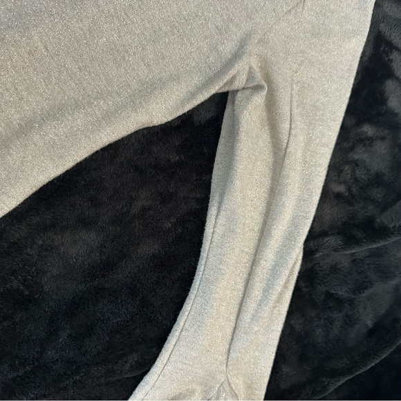 White House Black Market Metallic Shimmer Knit Dress Gray Silver Small - Picture 11 of 16